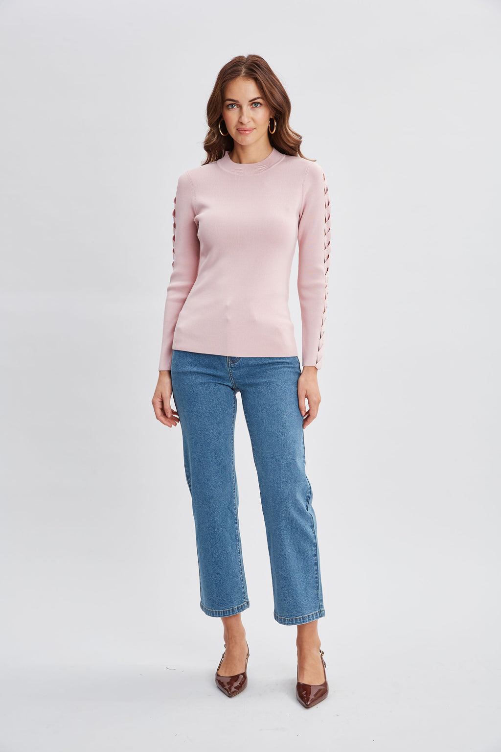 Women Openwork Sleeve Sweater | Elie Tahari