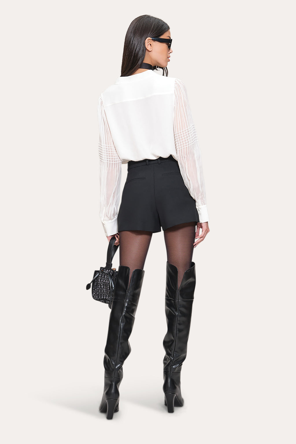 Women Chiffon Button Down Shirt Fresh Pearl | Elie Tahari