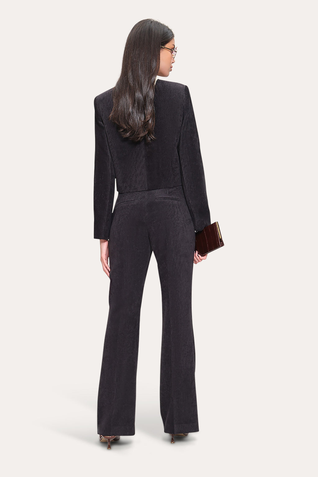 Women Corduroy Flare Pant Black | Elie Tahari