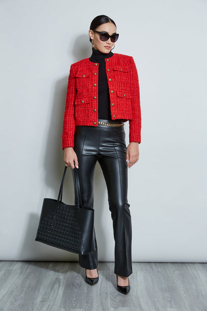 Women French Tweed Button Jacket  | Elie Tahari