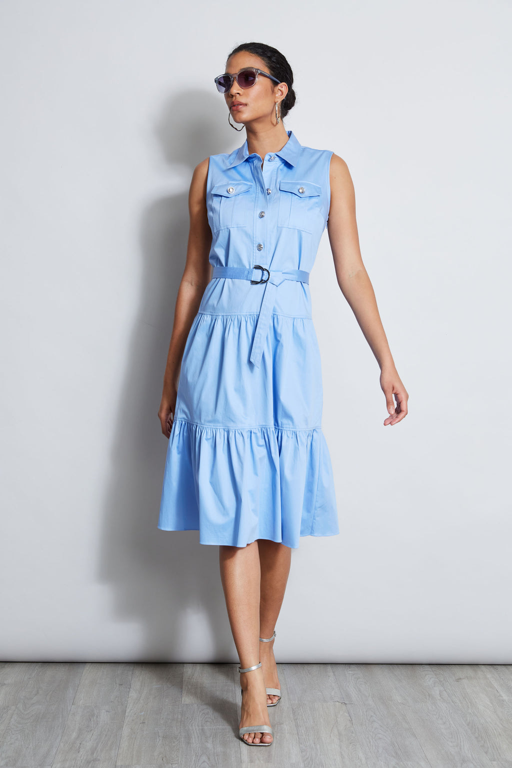 Women Cotton Utility Dress Horizon Blue | Elie Tahari