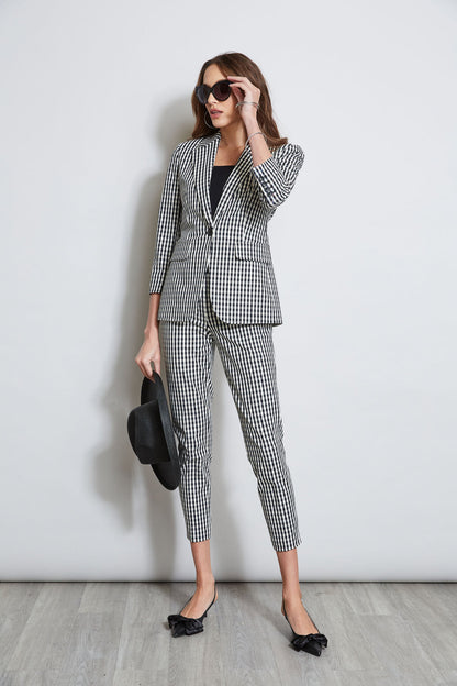 Women Gingham Blazer  | Elie Tahari