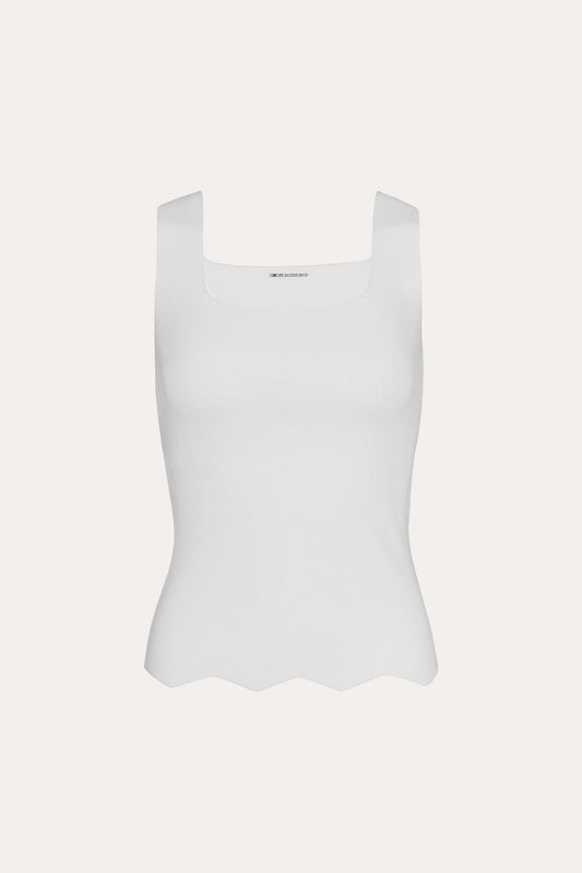 Women Scallop Hem Tank  | Elie Tahari