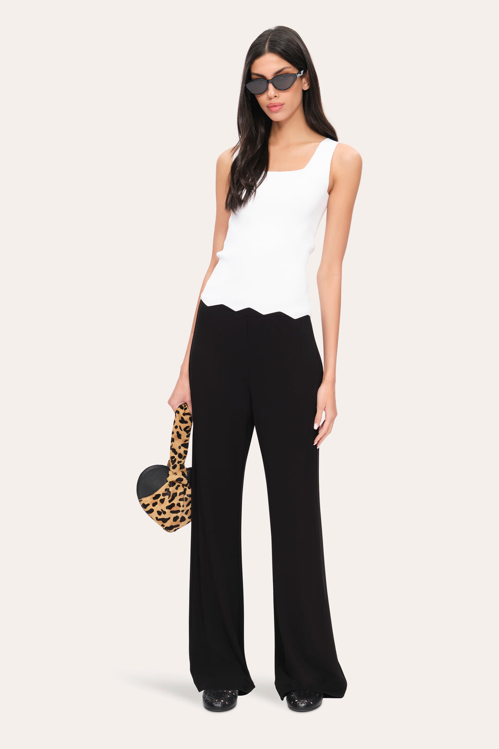 Women Scallop Hem Tank  | Elie Tahari