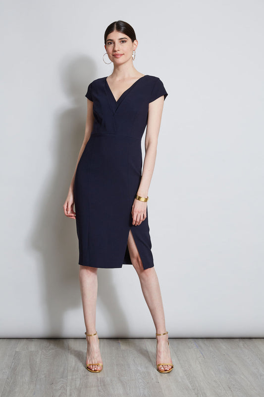 Women V-Neck Crepe Dress Stargazer | Elie Tahari