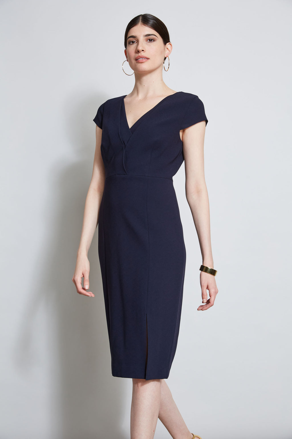 Women V-Neck Crepe Dress Stargazer | Elie Tahari