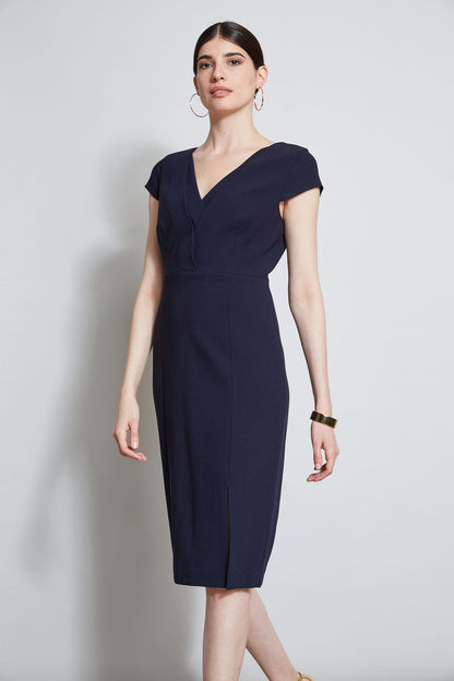 Women V-Neck Crepe Dress Stargazer | Elie Tahari