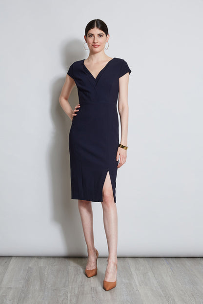 Women V-Neck Crepe Dress Stargazer | Elie Tahari