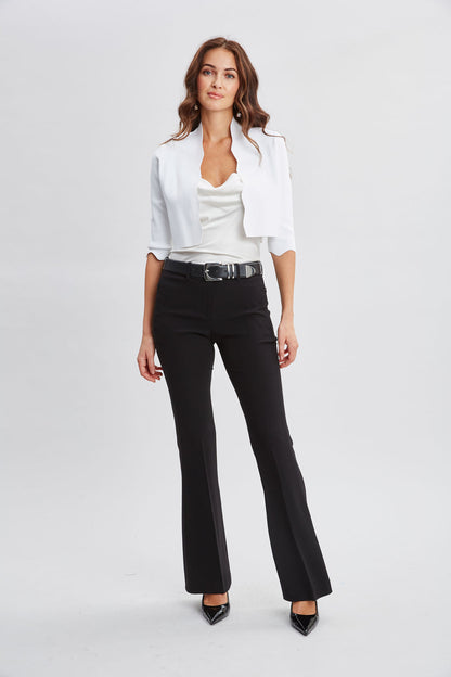 Women Scallop Cardigan Pearl | Elie Tahari