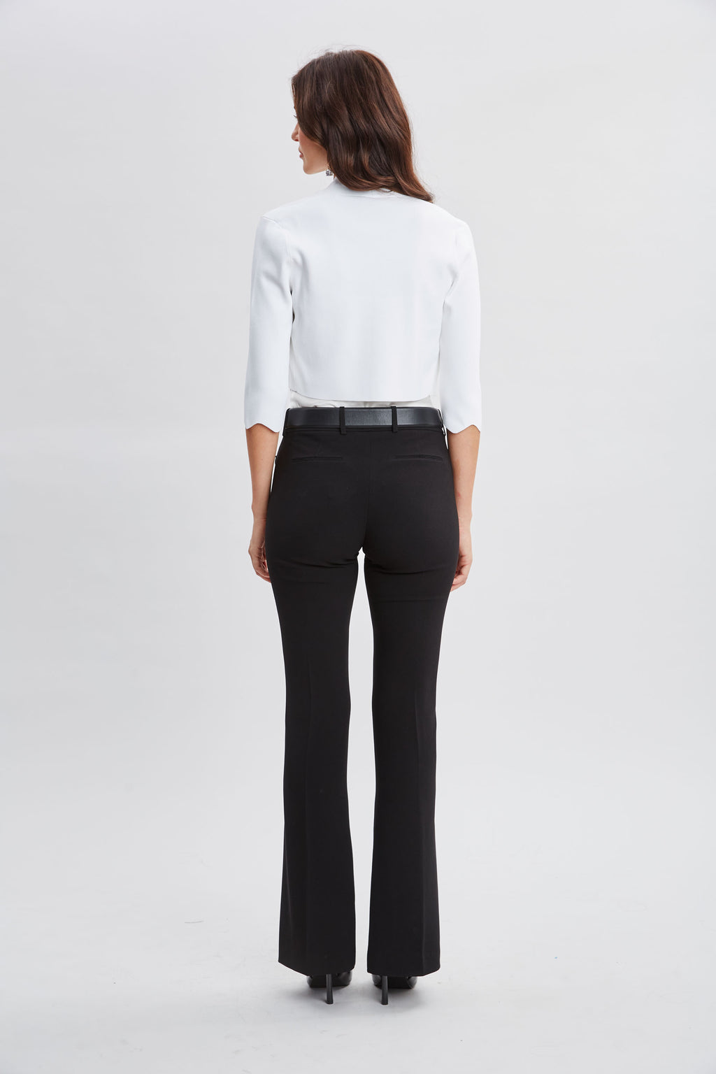 Women Scallop Cardigan Pearl | Elie Tahari