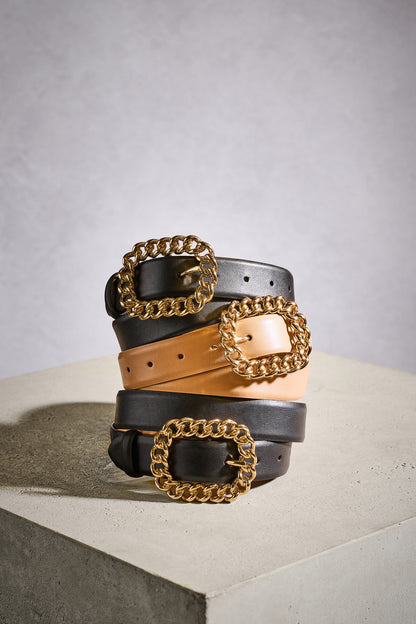 Women Chain Buckle Belt  | Elie Tahari