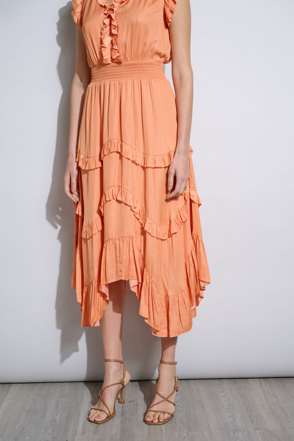 Women Ruffle Midi Dress Hopscotch | Elie Tahari