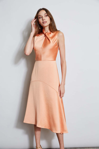 Women Twist Neck Satin Dress Ginger | Elie Tahari