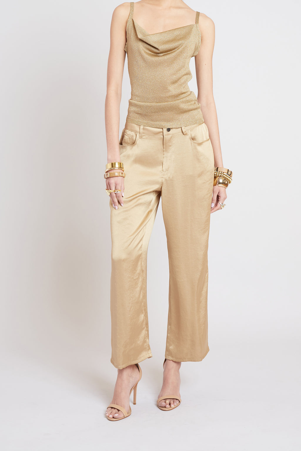 Women Washed Satin Fluid Pant  | Elie Tahari