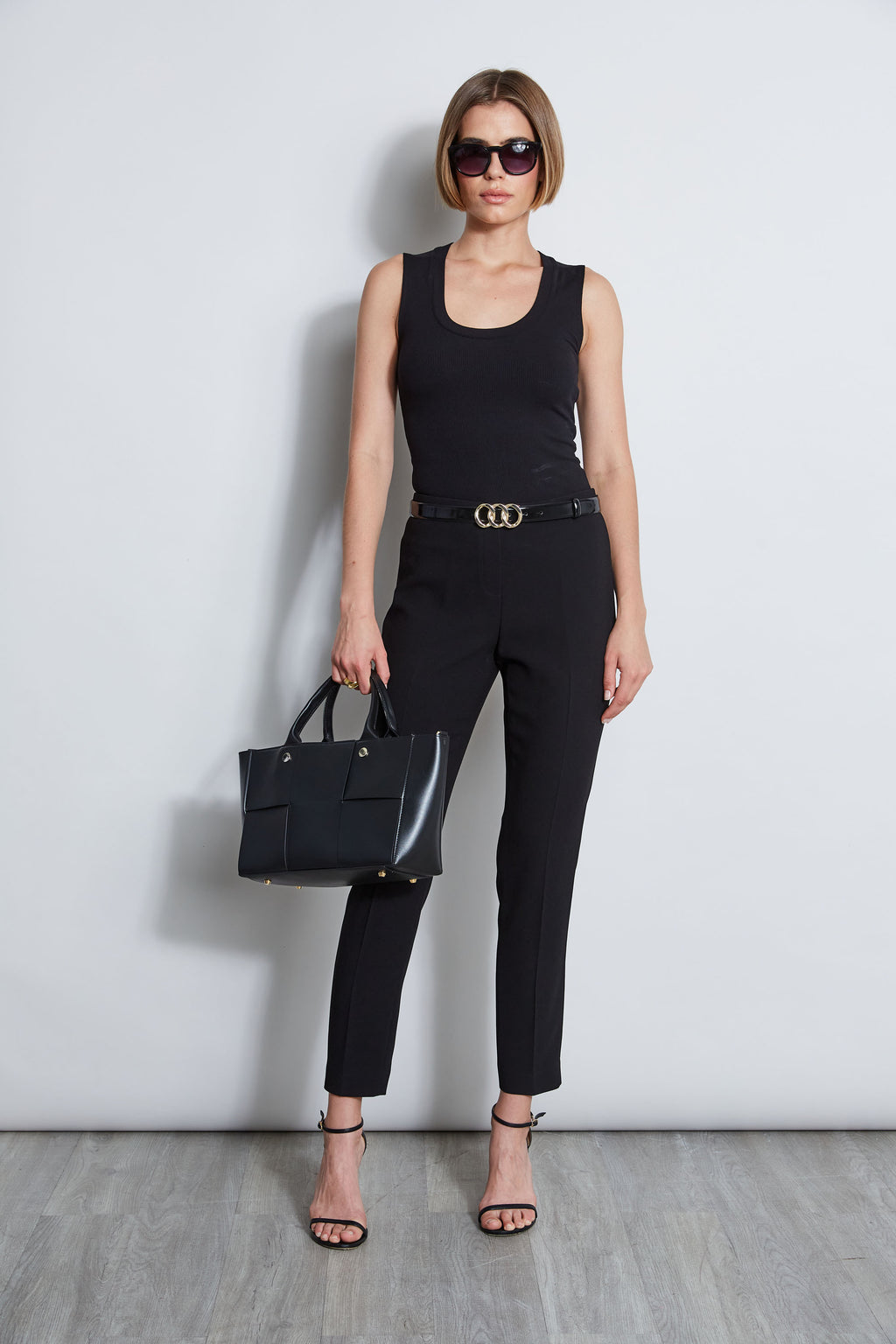 Women Triple Link Belt Black | Elie Tahari