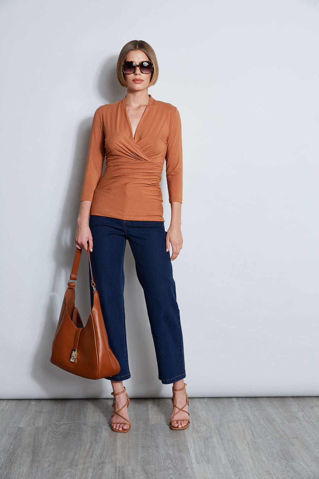 Women Mock Wrap Knit  | Elie Tahari