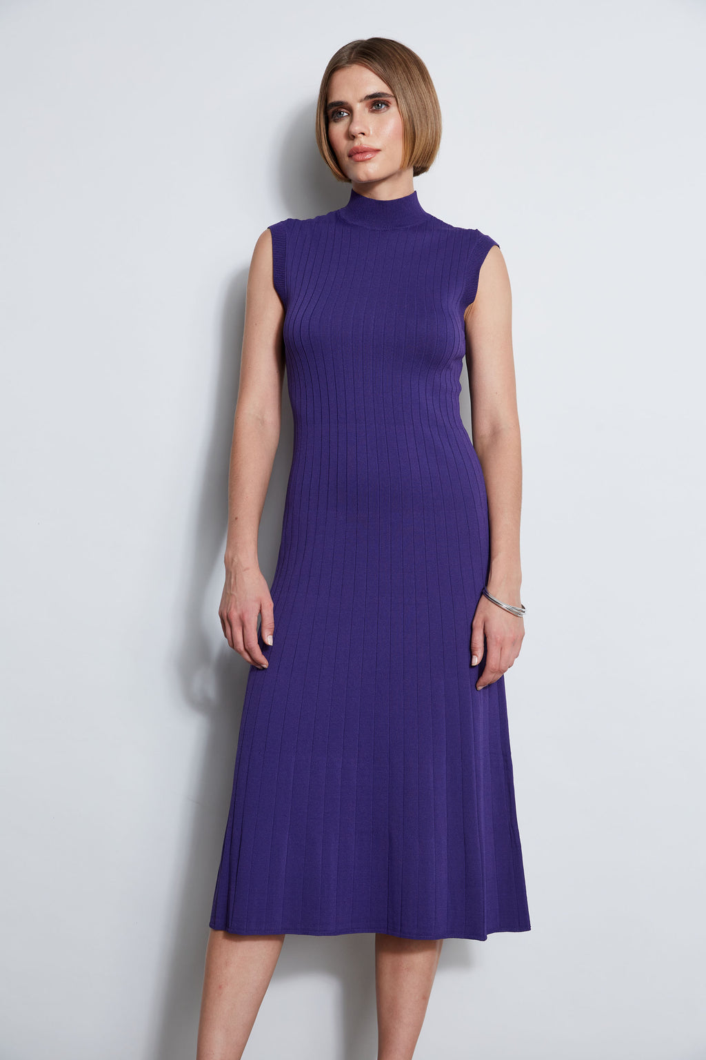 Women Knit Midi Dress Grape | Elie Tahari