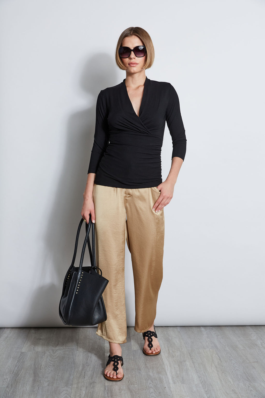 Women Mock Wrap Knit  | Elie Tahari