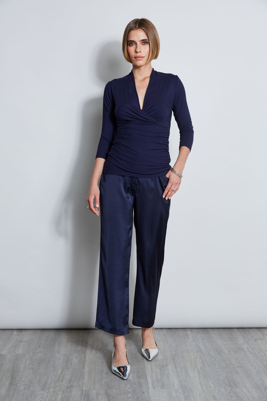 Women Mock Wrap Knit  | Elie Tahari