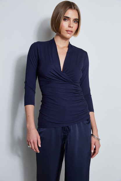 Women Mock Wrap Knit  | Elie Tahari
