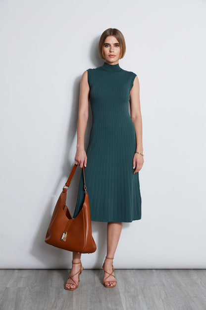 Women Knit Midi Dress Bottle Green | Elie Tahari