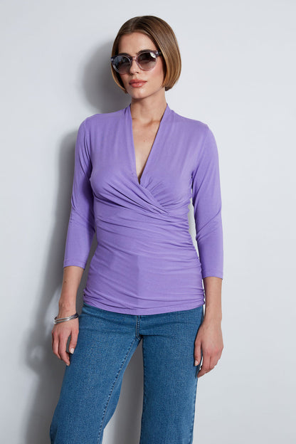 Women Mock Wrap Knit  | Elie Tahari