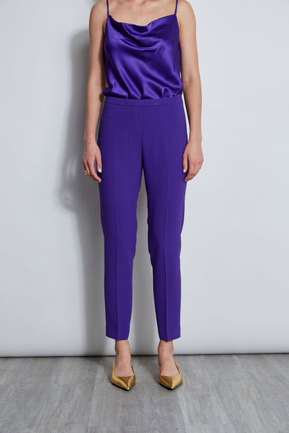 Women Slim Fit Crepe Pant Grape | Elie Tahari