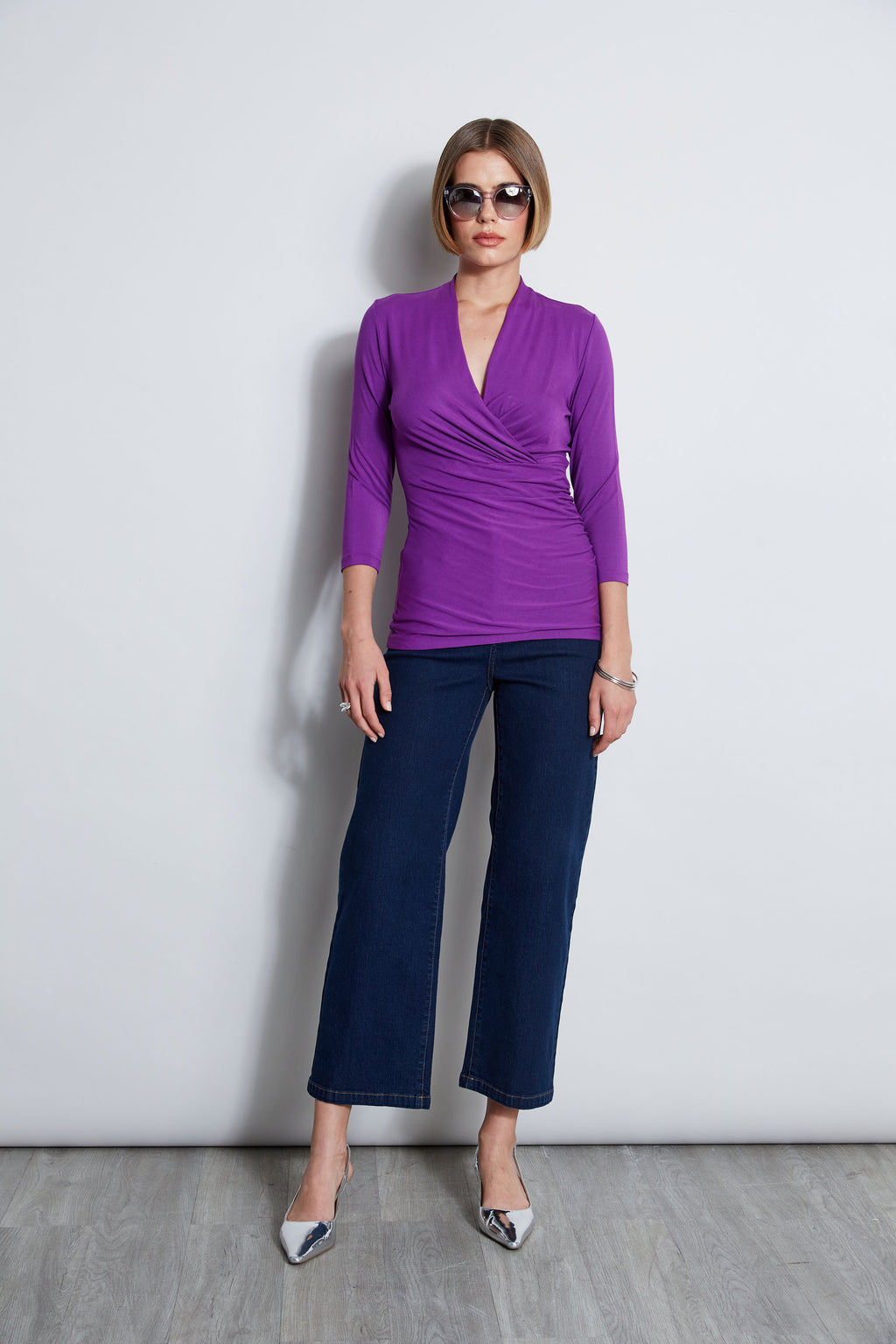 Women Mock Wrap Knit  | Elie Tahari