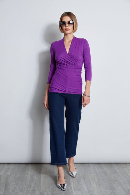 Women Mock Wrap Knit  | Elie Tahari