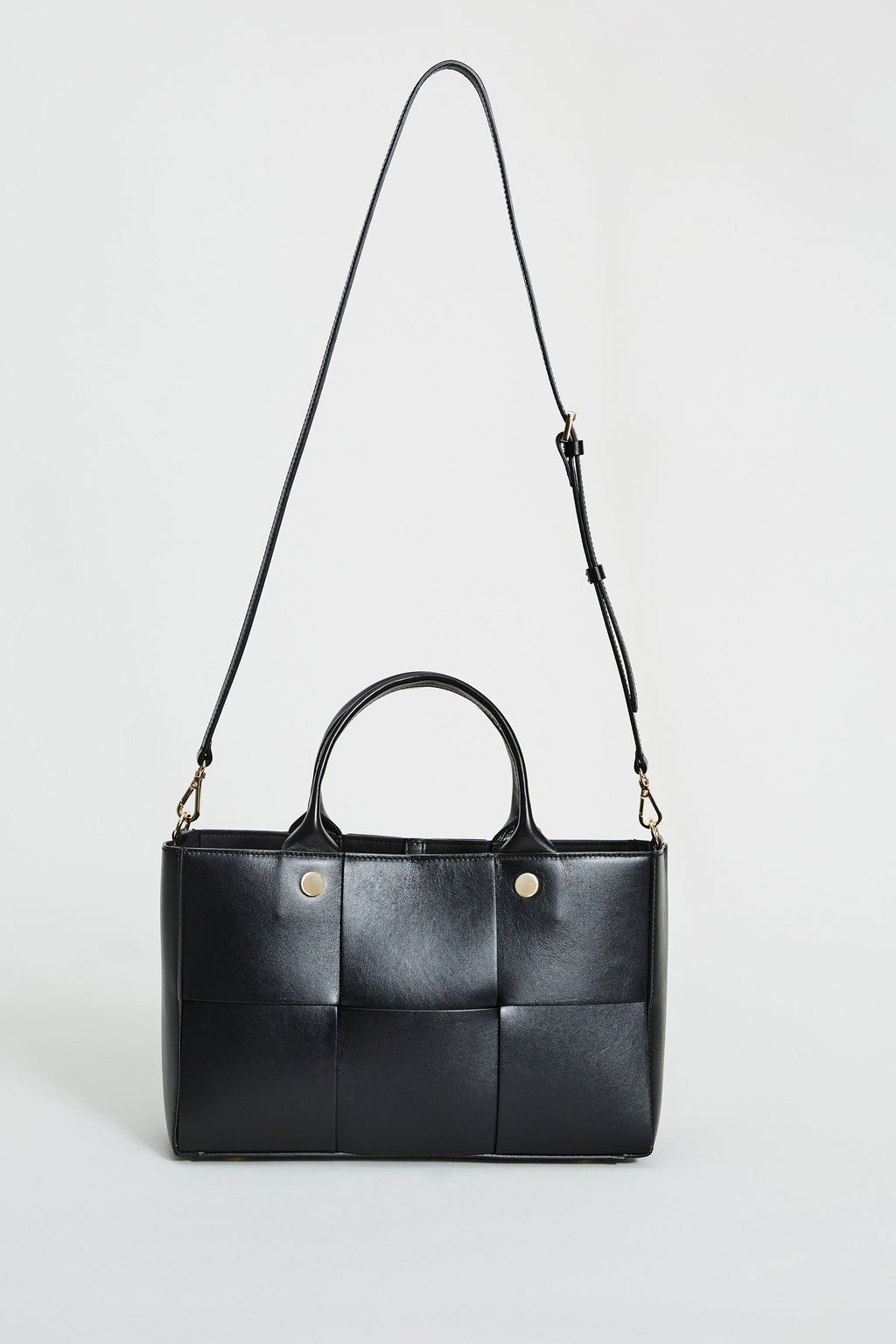 Women Leather Weave Handbag Black | Elie Tahari