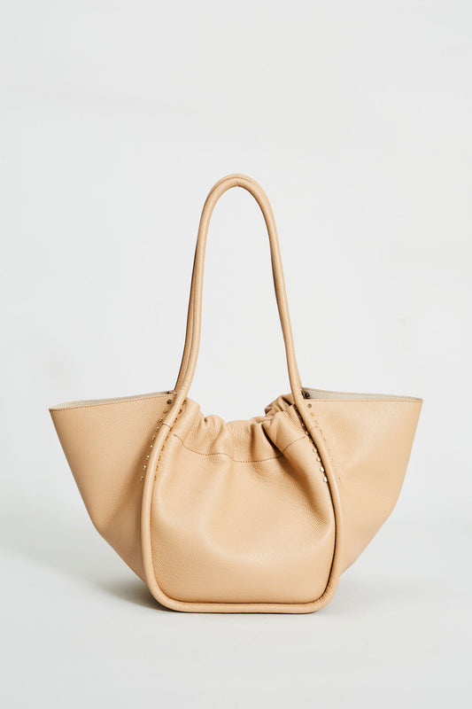 Women Leather Stud Tote Caramel | Elie Tahari