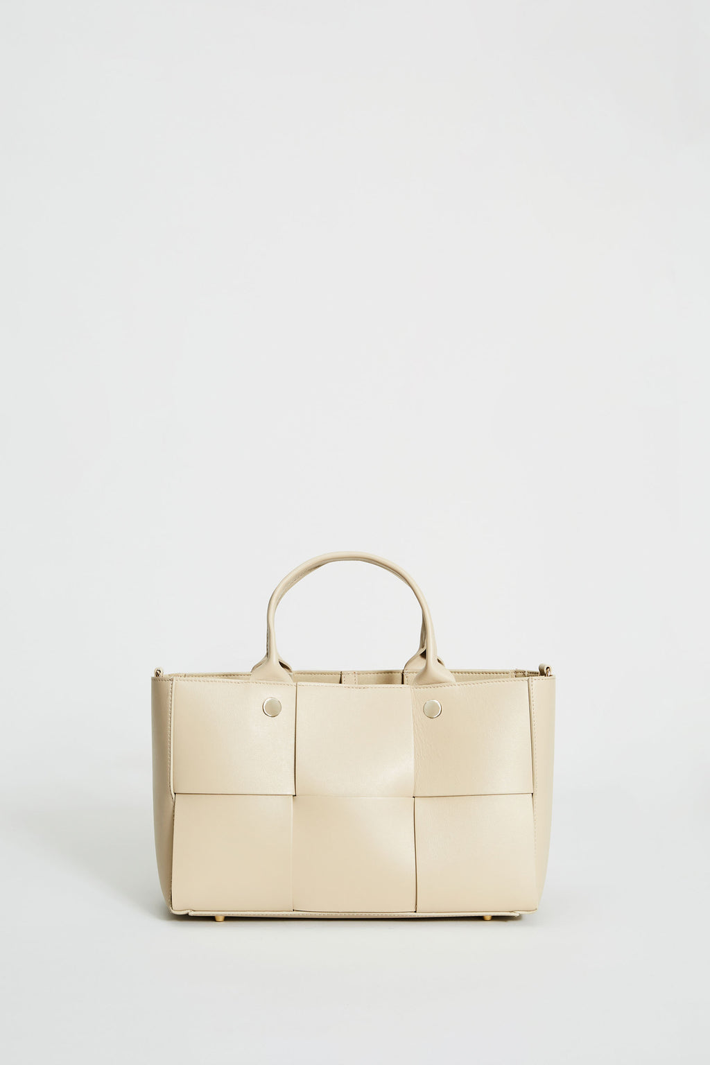 Women Leather Weave Handbag Oyster | Elie Tahari