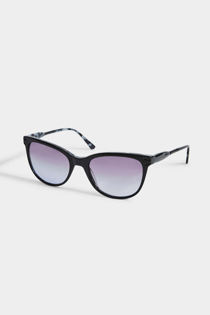 Women Classic Round Sunglasses Black | Elie Tahari