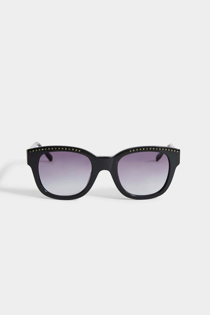 Women Rectangular Dot Sunglasses Black/Grey Pearl | Elie Tahari