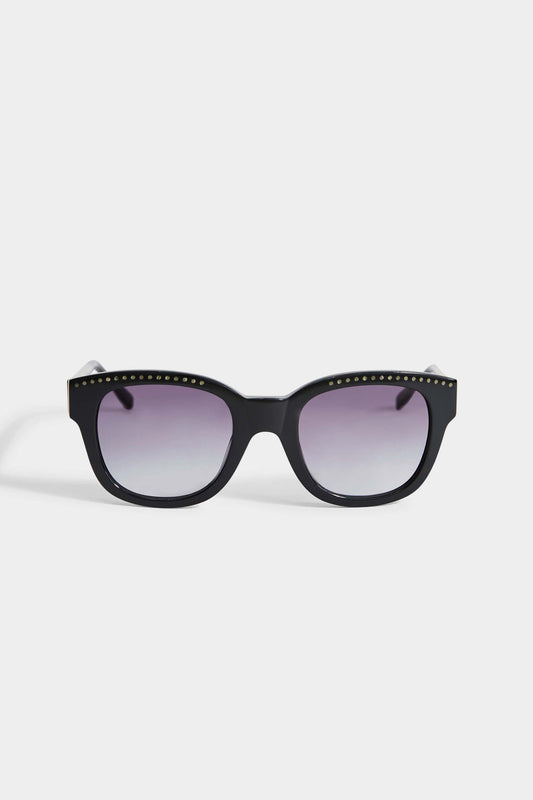 Women Rectangular Dot Sunglasses Black/Grey Pearl | Elie Tahari