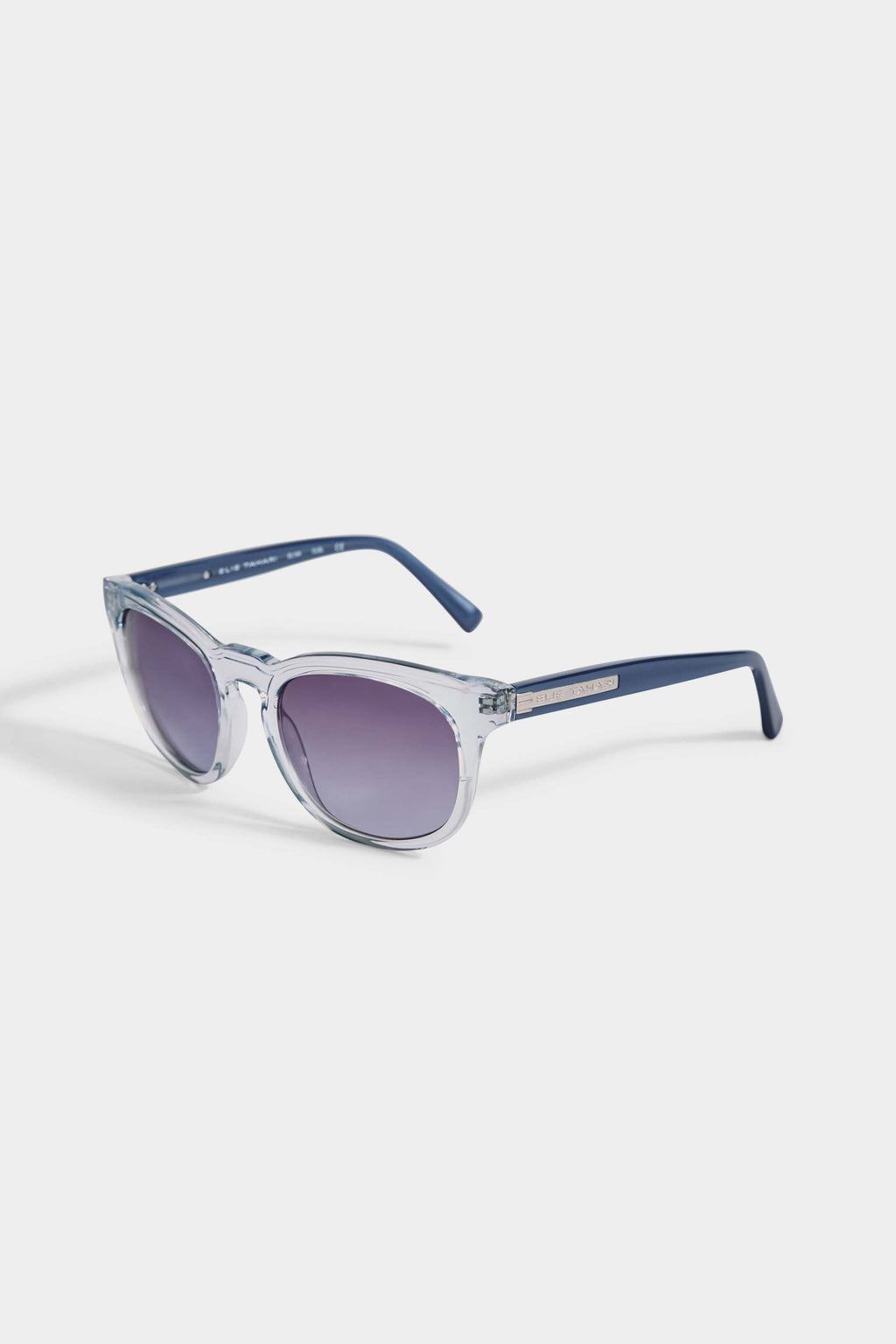 Women Round Acetate Sunglasses Clear Blue | Elie Tahari