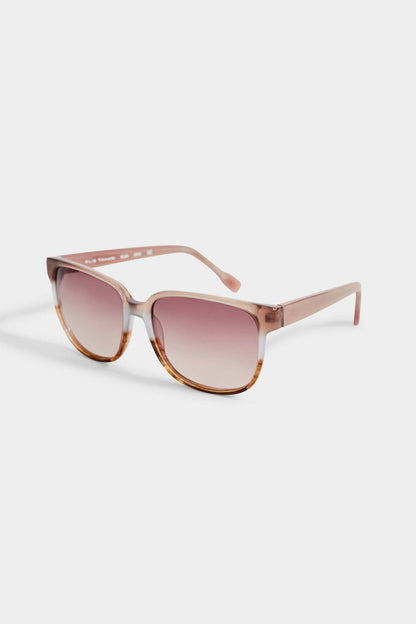 Women Two Tone Rectangular Sunglasses Brown Grey | Elie Tahari