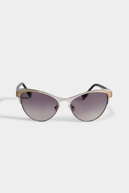 Women Metallic Cateye Sunglasses Silver Gold | Elie Tahari