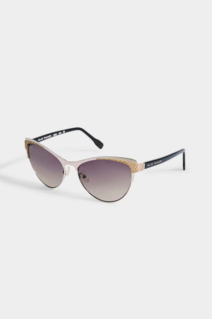 Women Metallic Cateye Sunglasses Silver Gold | Elie Tahari