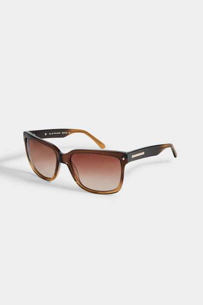 Women Classic Rectangle Sunglasses Brown | Elie Tahari