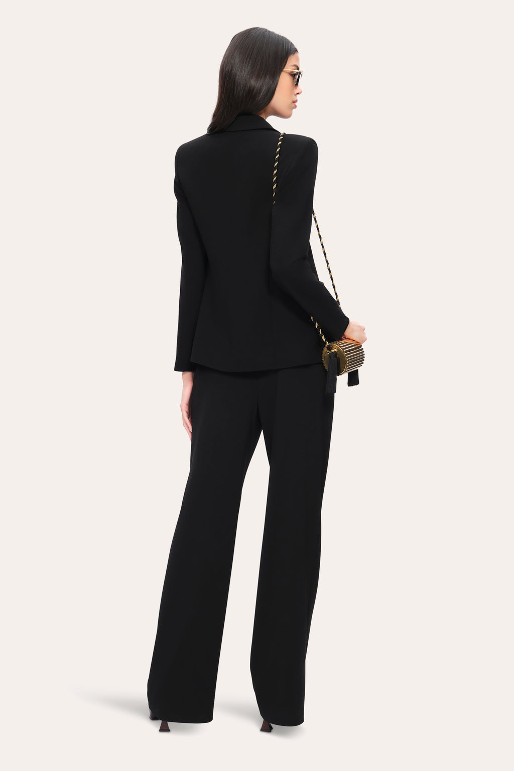 Women Panel Single Button Blazer Black | Elie Tahari