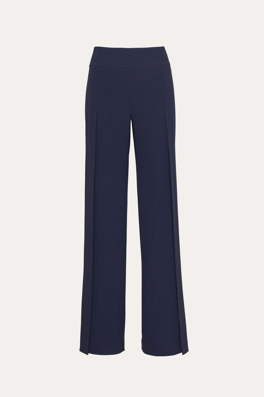Women Crepe Overlay Slit Pant  | Elie Tahari