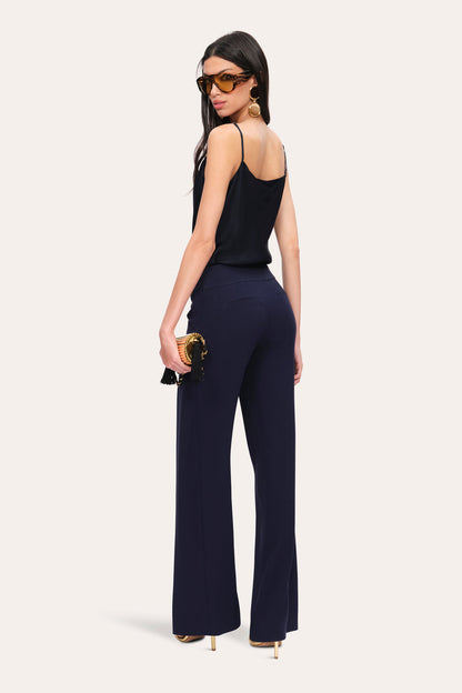 Women Crepe Overlay Slit Pant  | Elie Tahari
