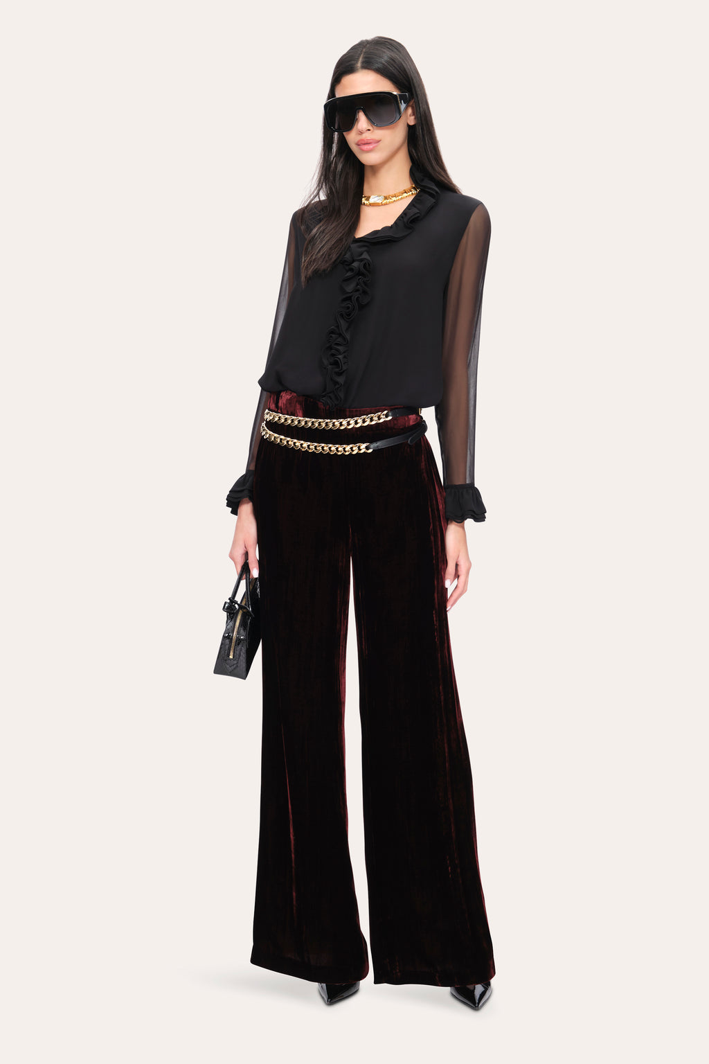 Women Ruffle Silk Shirt  | Elie Tahari