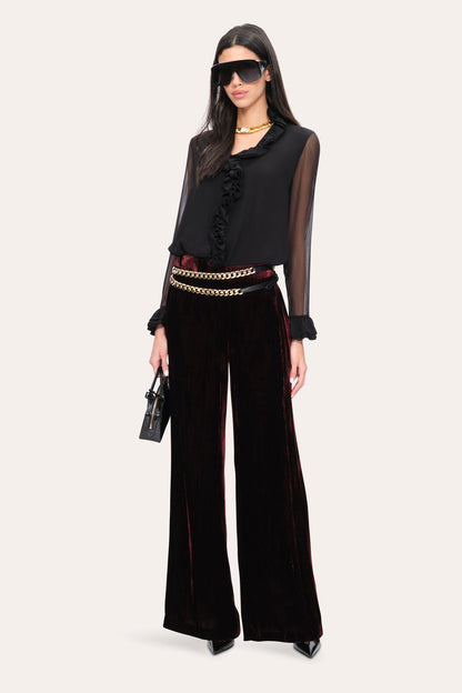 Women Ruffle Silk Shirt  | Elie Tahari