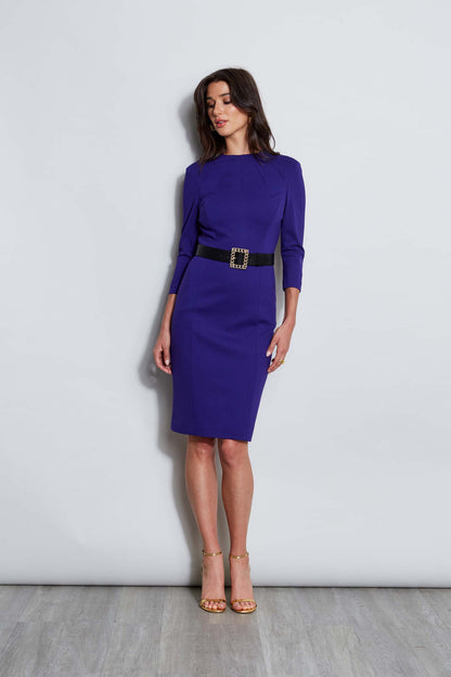 Women Chain Belt Dart Dress Grape | Elie Tahari