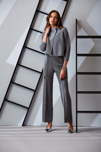 Women Metallic Cargo Pant Metallic Grey | Elie Tahari