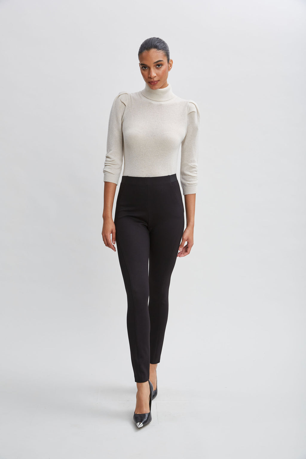 Women Contour Seam Leggings Black | Elie Tahari