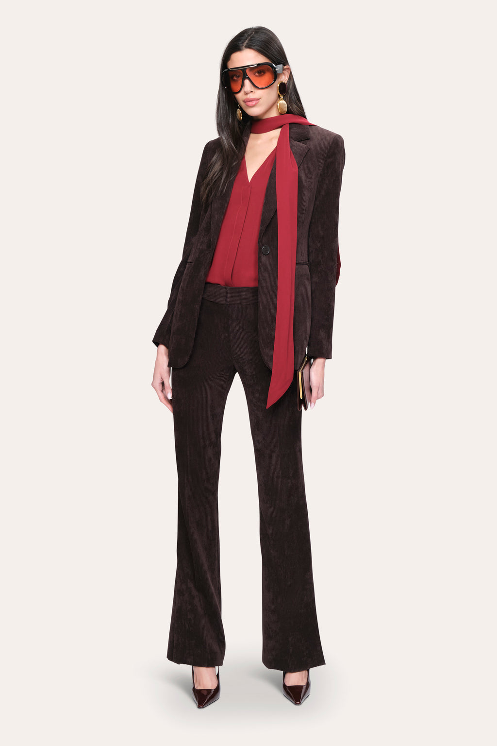 Women Gloria Corduroy Pant Wood | Elie Tahari