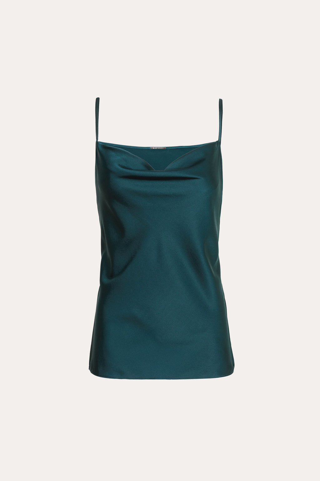 Women Silk Draped Camisole Forest Green | Elie Tahari